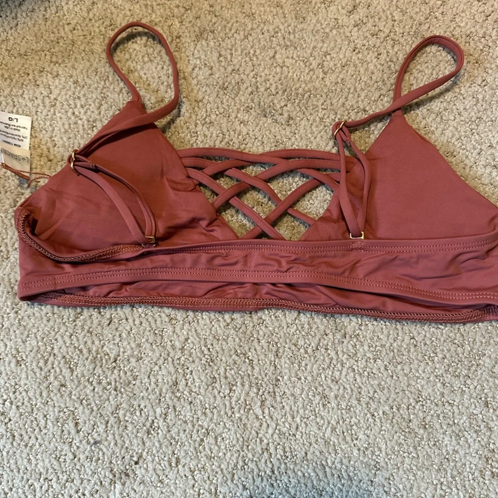 NWOT L*Space Jaime bikini top Primrose pink